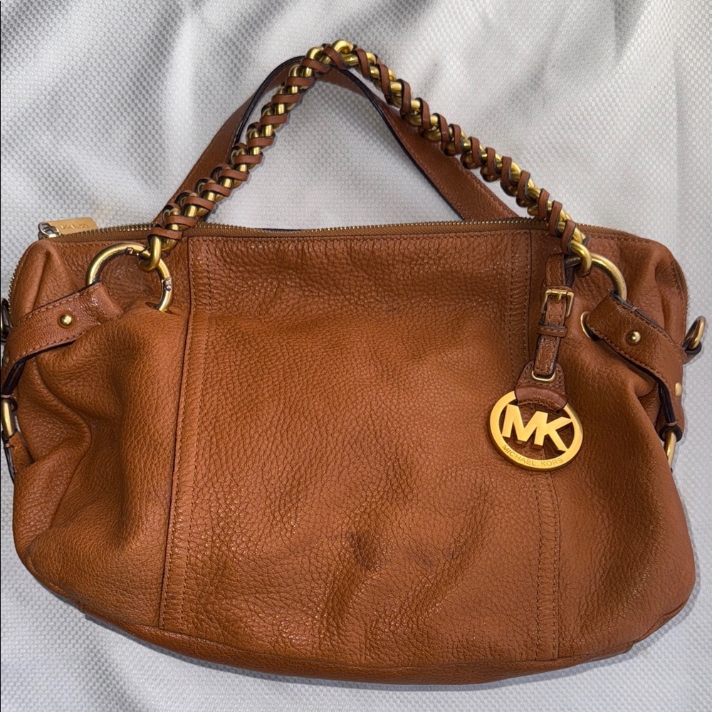 Michael Kors Brown Leather Shoulder Bag